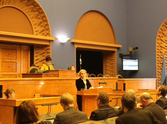 Riigikogu täiskogu istung 20. jaanuar 2015 (Ülle Madise õiguskantsleri ametisse nimetamise otsuse eelnõu arutelu)